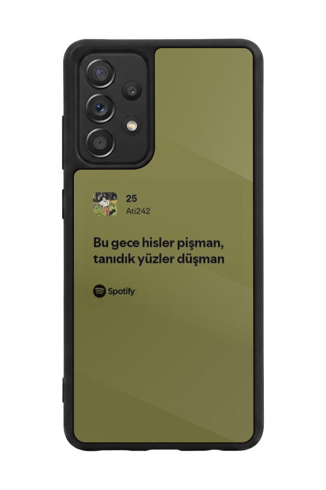 Samsung Galaxy A72 Uyumlu Sarki Sozleri Tasarımlı Glossy Premium Kılıf