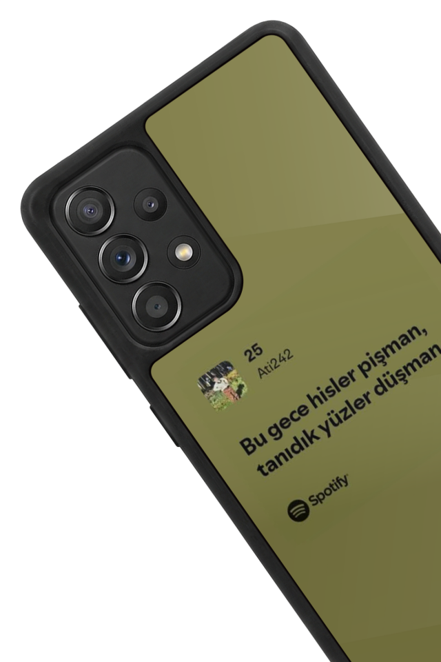 Samsung Galaxy A72 Uyumlu Sarki Sozleri Tasarımlı Glossy Premium Kılıf