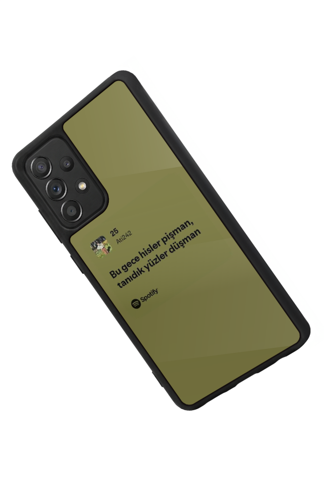 Samsung Galaxy A72 Uyumlu Sarki Sozleri Tasarımlı Glossy Premium Kılıf