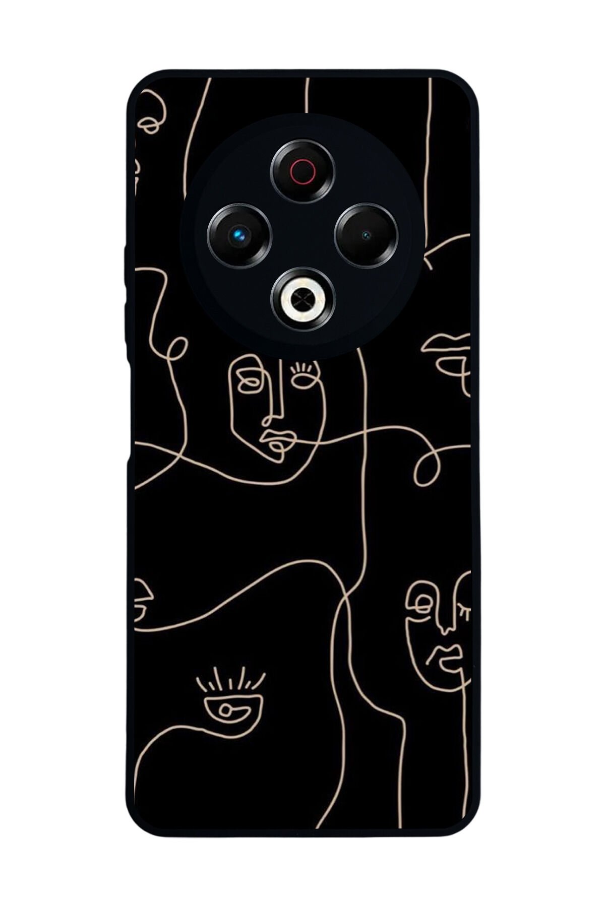 Tecno Spark 30 Uyumlu Line Art Tasarımlı Glossy Premium Kılıf