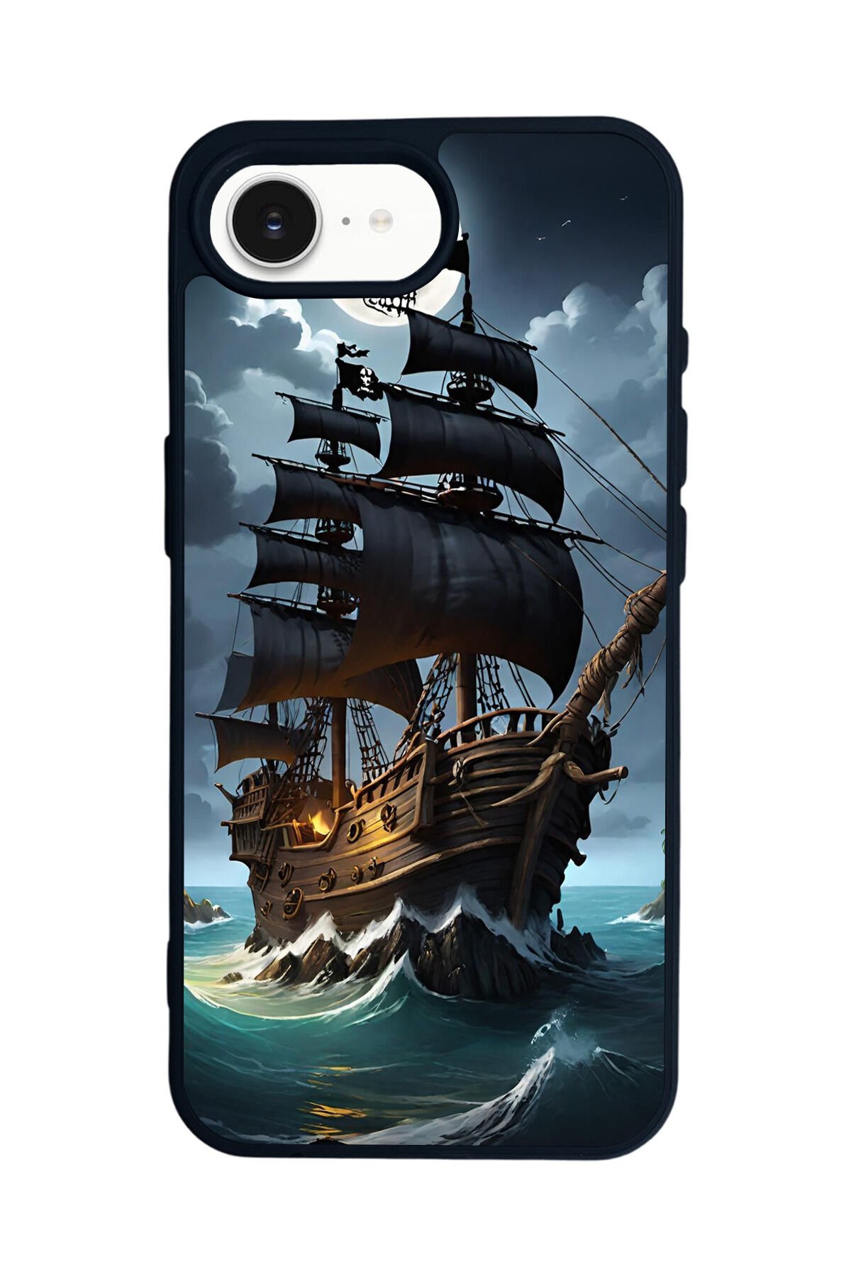 iPhone 16E Uyumlu Korsan Tasarımlı Glossy Premium Kılıf