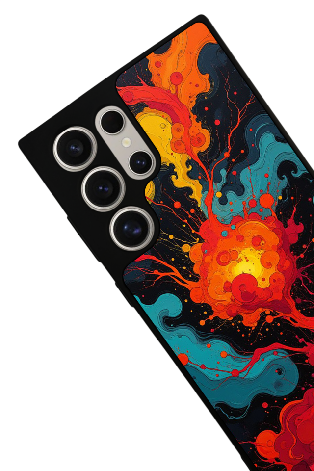 Samsung Galaxy S22 Ultra Uyumlu Abstract Tasarımlı Glossy Premium Kılıf