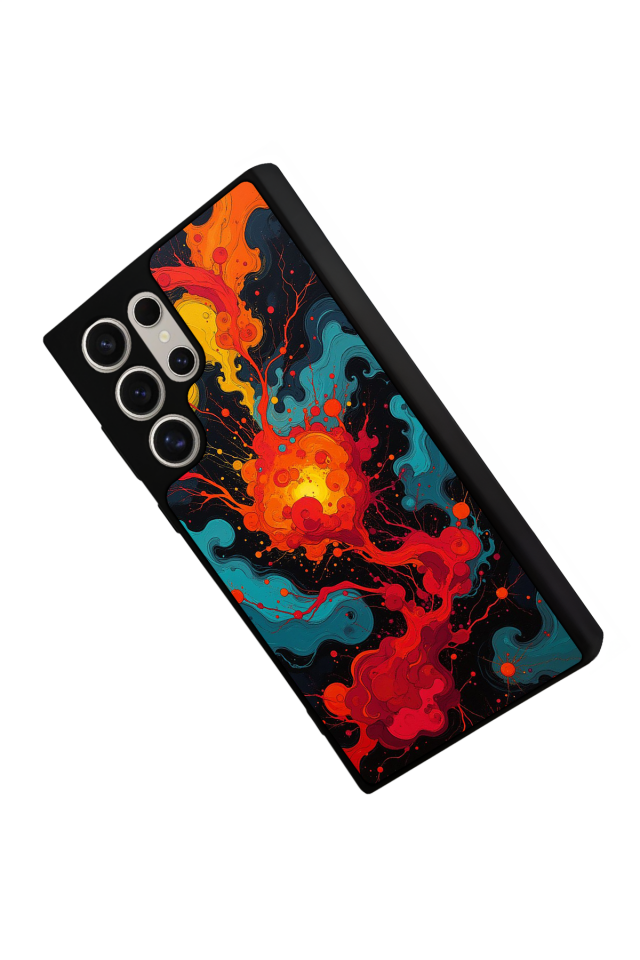 Samsung Galaxy S22 Ultra Uyumlu Abstract Tasarımlı Glossy Premium Kılıf