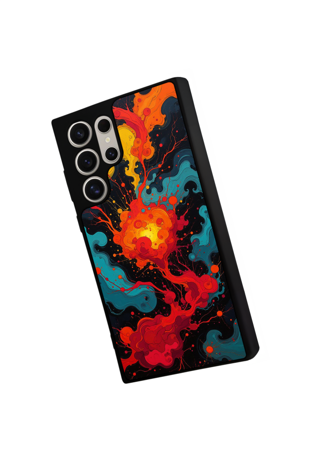 Samsung Galaxy S22 Ultra Uyumlu Abstract Tasarımlı Glossy Premium Kılıf