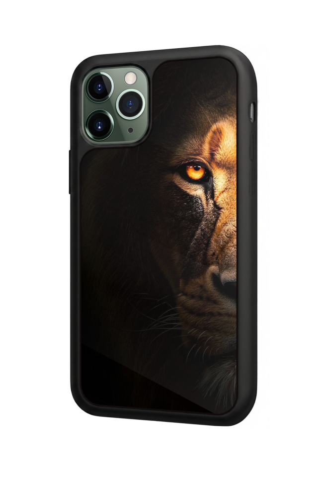 iPhone 11 Pro Uyumlu Aslan Tasarımlı Glossy Premium Kılıf