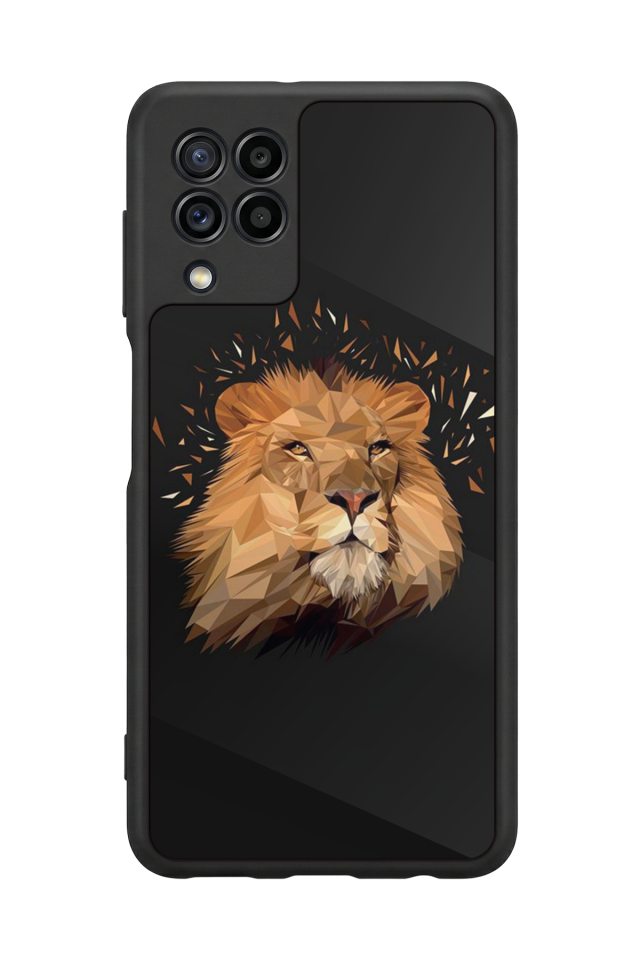 Samsung Galaxy M22 Uyumlu Aslan Tasarımlı Glossy Premium Kılıf