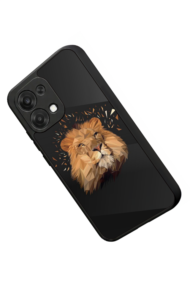 Oppo A6 Pro Uyumlu Aslan Tasarımlı Glossy Premium Kılıf