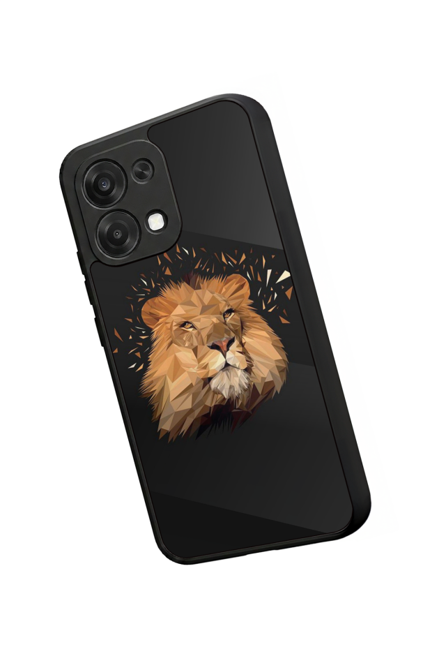 Oppo A6 Pro Uyumlu Aslan Tasarımlı Glossy Premium Kılıf