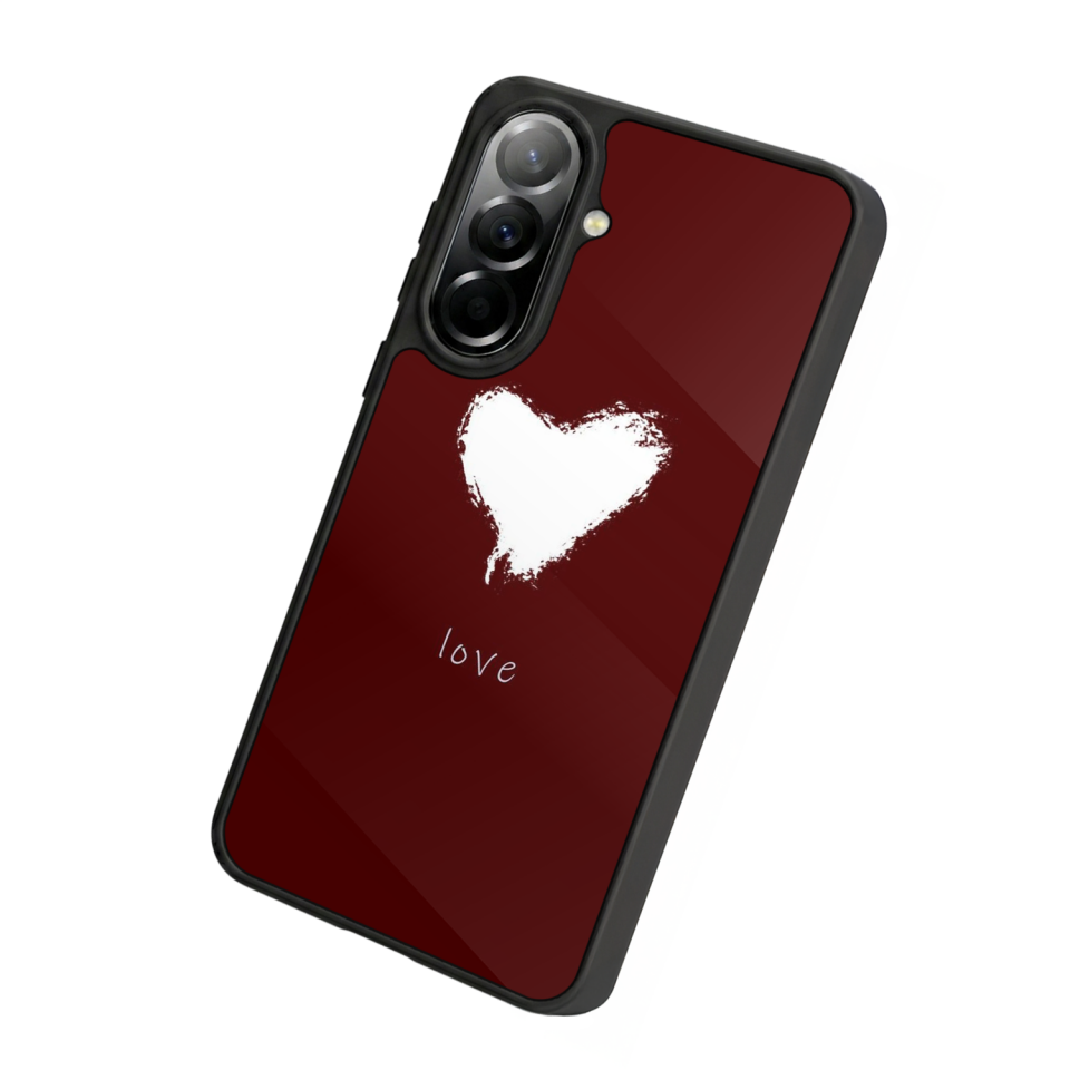 Samsung Galaxy A57 Uyumlu Kalp Love Tasarımlı Glossy Premium Kılıf