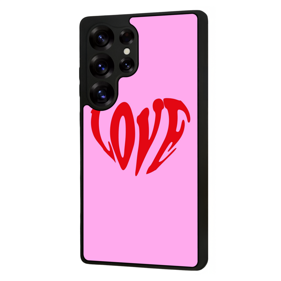 Samsung Galaxy S25 Ultra Uyumlu Kalp Love Tasarımlı Glossy Premium Kılıf