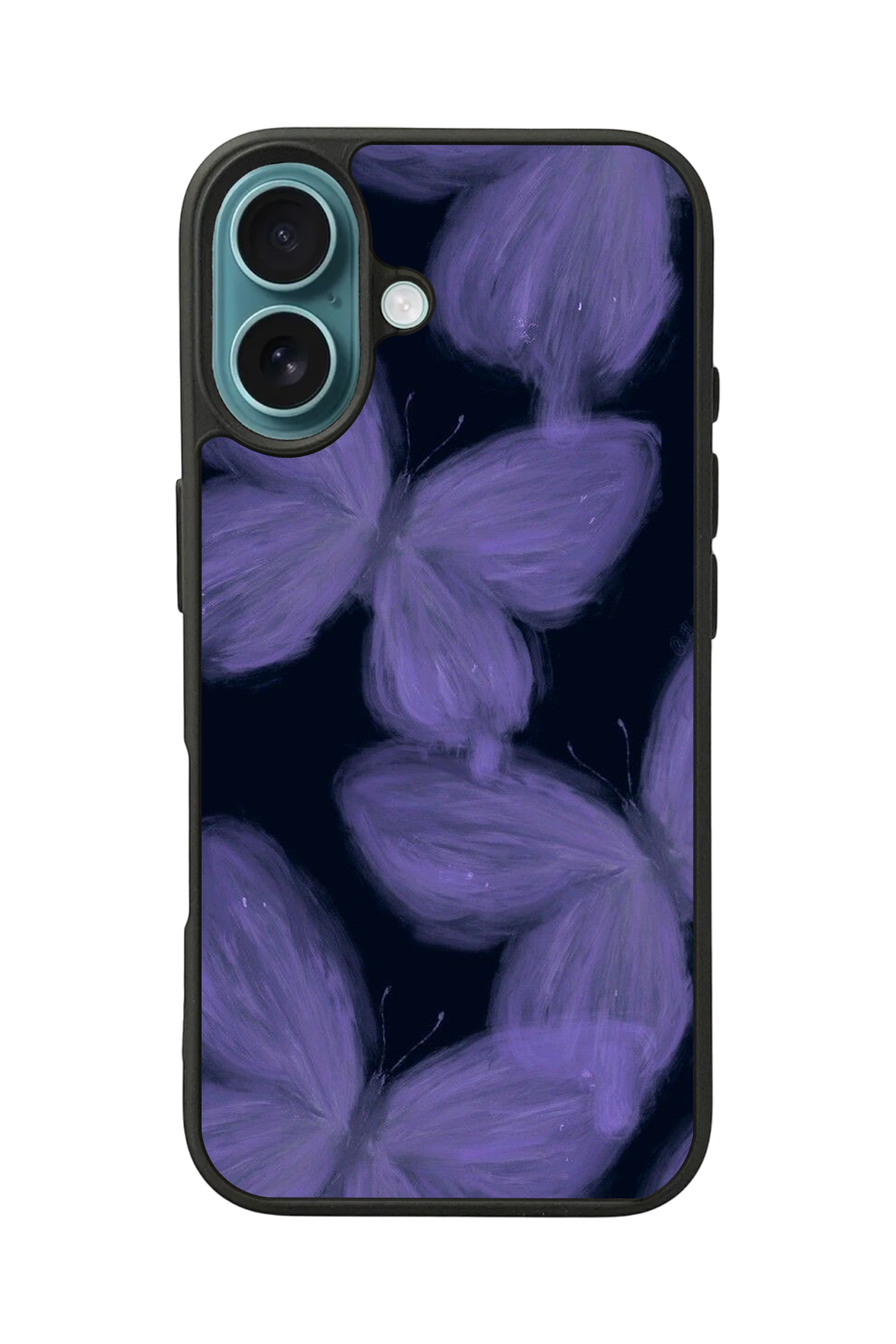 iPhone 16 Uyumlu Kelebek Tasarımlı Glossy Premium Kılıf