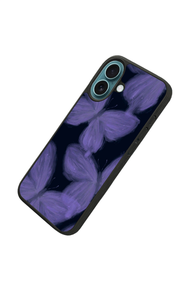 iPhone 16 Uyumlu Kelebek Tasarımlı Glossy Premium Kılıf