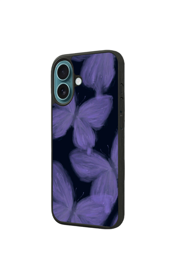 iPhone 16 Uyumlu Kelebek Tasarımlı Glossy Premium Kılıf