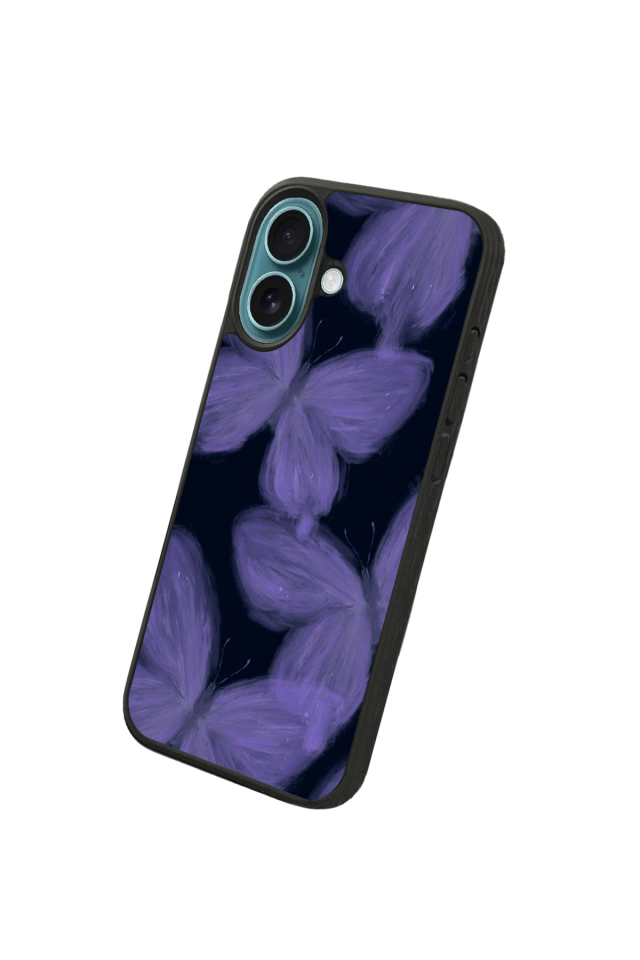iPhone 16 Uyumlu Kelebek Tasarımlı Glossy Premium Kılıf