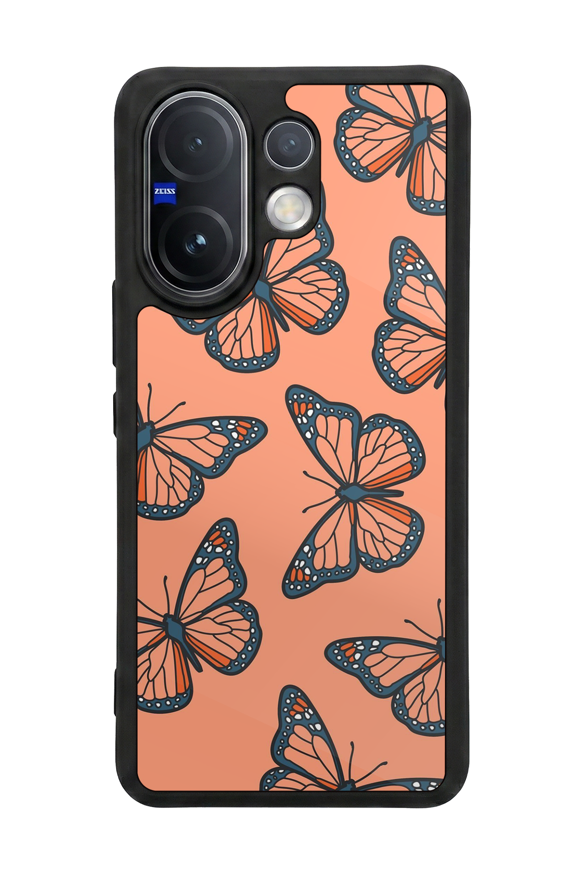 Vivo V60 Uyumlu Kelebek Tasarımlı Glossy Premium Kılıf