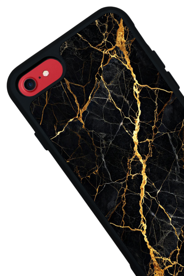 iPhone 8 Uyumlu Mermer Marble Tasarımlı Glossy Premium Kılıf