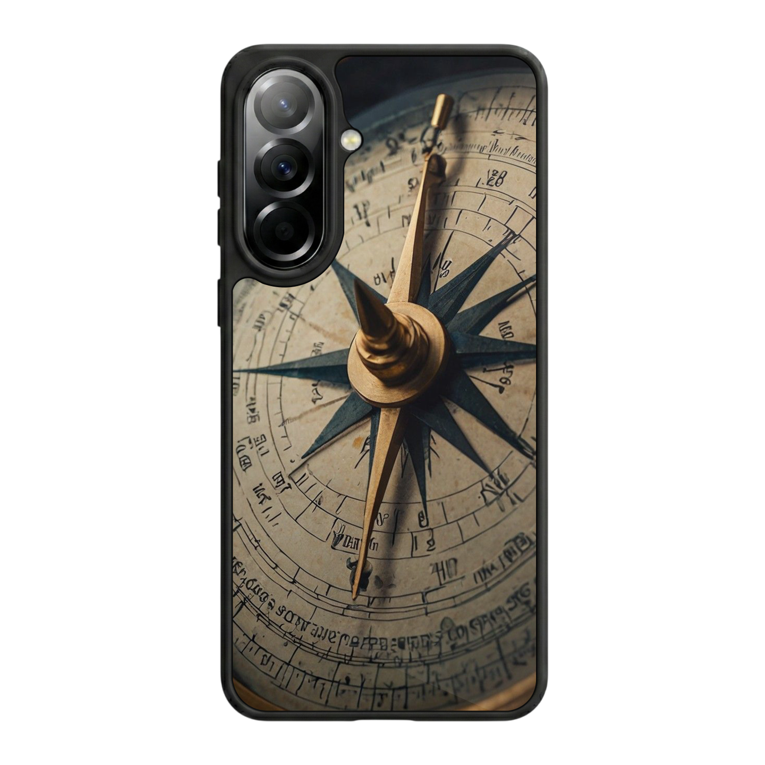 Samsung Galaxy A37 Uyumlu Pusula Tasarımlı Glossy Premium Kılıf