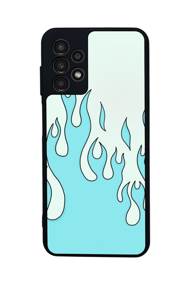 Samsung Galaxy A23 Uyumlu Retro Flame Patterns Tasarımlı Glossy Premium Kılıf