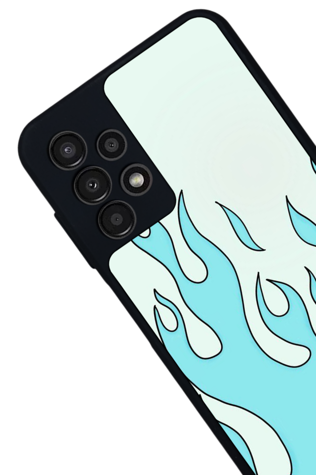 Samsung Galaxy A23 Uyumlu Retro Flame Patterns Tasarımlı Glossy Premium Kılıf