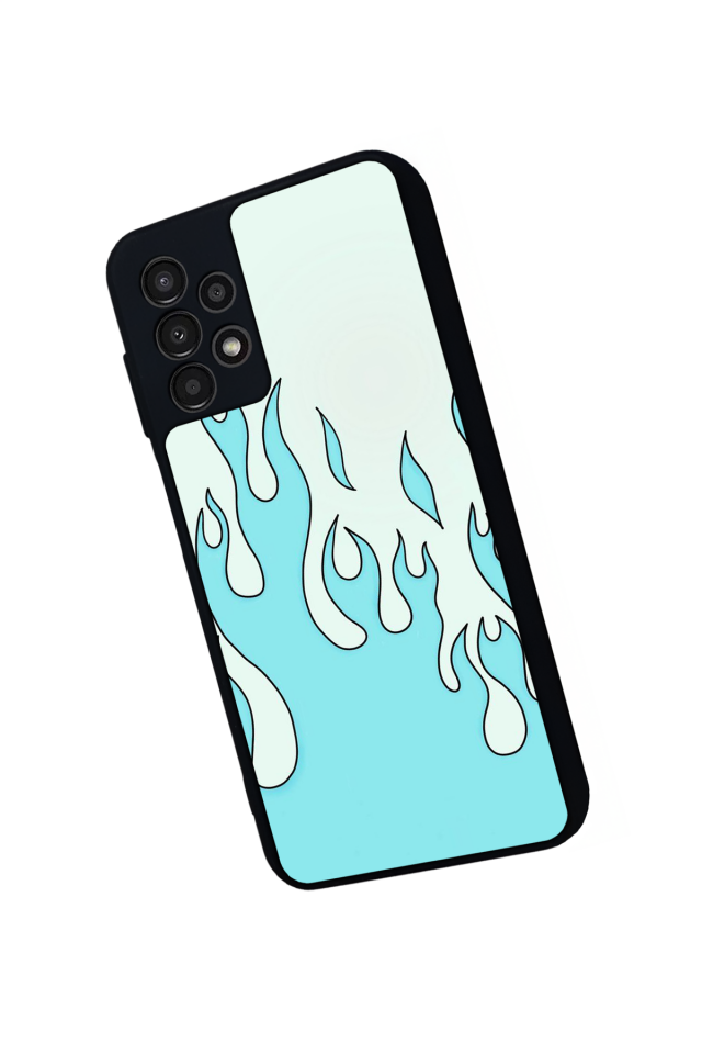 Samsung Galaxy A23 Uyumlu Retro Flame Patterns Tasarımlı Glossy Premium Kılıf