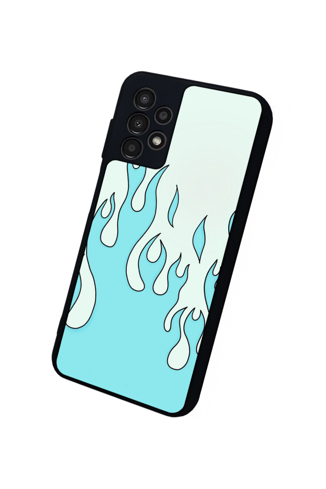Samsung Galaxy A23 Uyumlu Retro Flame Patterns Tasarımlı Glossy Premium Kılıf