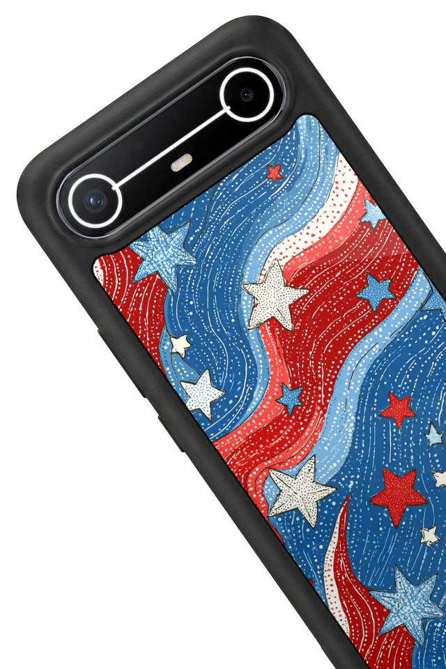Tecno Spark Slim 5G Uyumlu Retro Yildizlar Tasarımlı Glossy Premium Kılıf