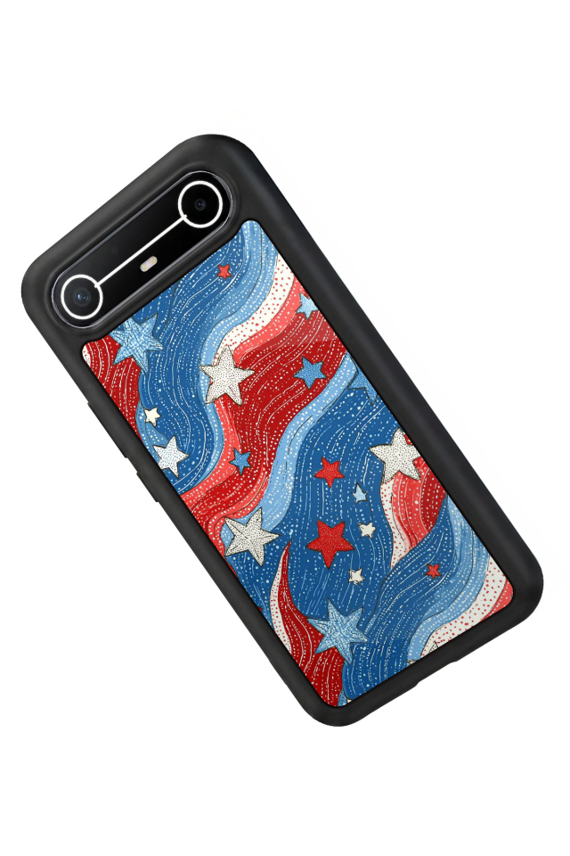 Tecno Spark Slim 5G Uyumlu Retro Yildizlar Tasarımlı Glossy Premium Kılıf