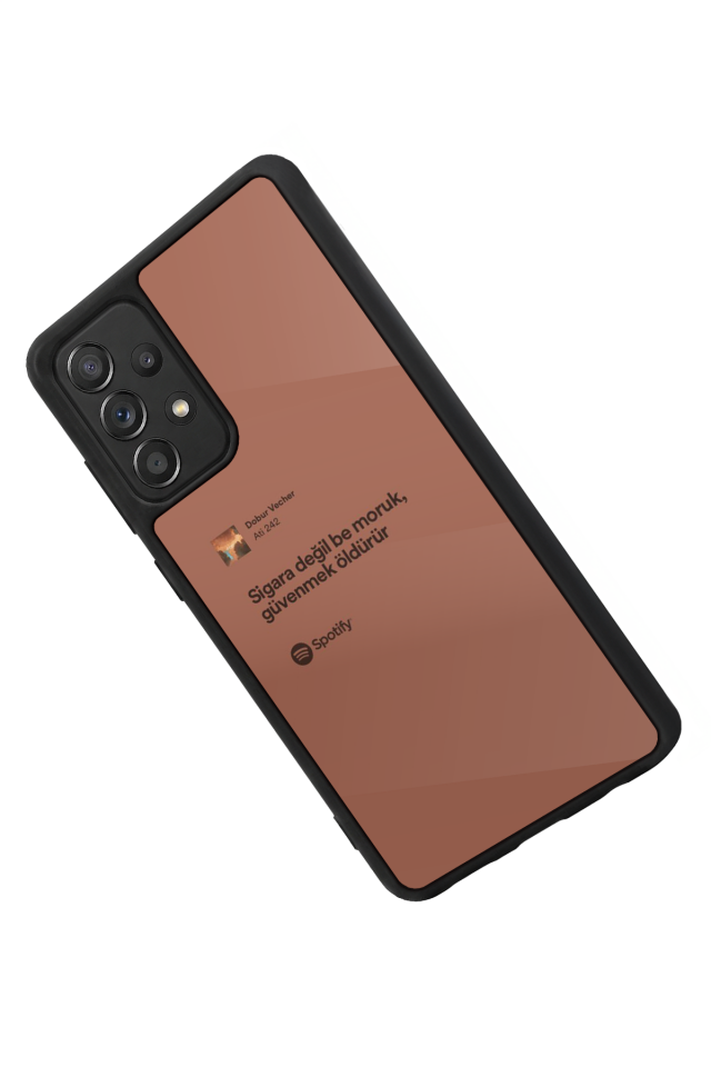 Samsung Galaxy A72 Uyumlu Sarki Sozleri Tasarımlı Glossy Premium Kılıf