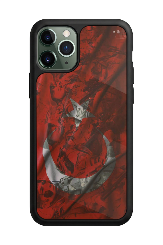 iPhone 11 Pro Max Uyumlu Türk Bayragi Tasarımlı Glossy Premium Kılıf
