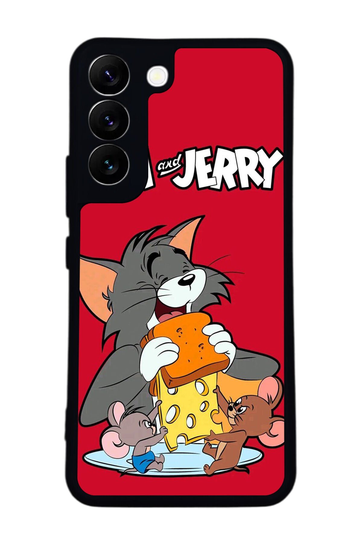 Samsung Galaxy S22 Uyumlu Tom And Jerry Tasarımlı Glossy Premium Kılıf