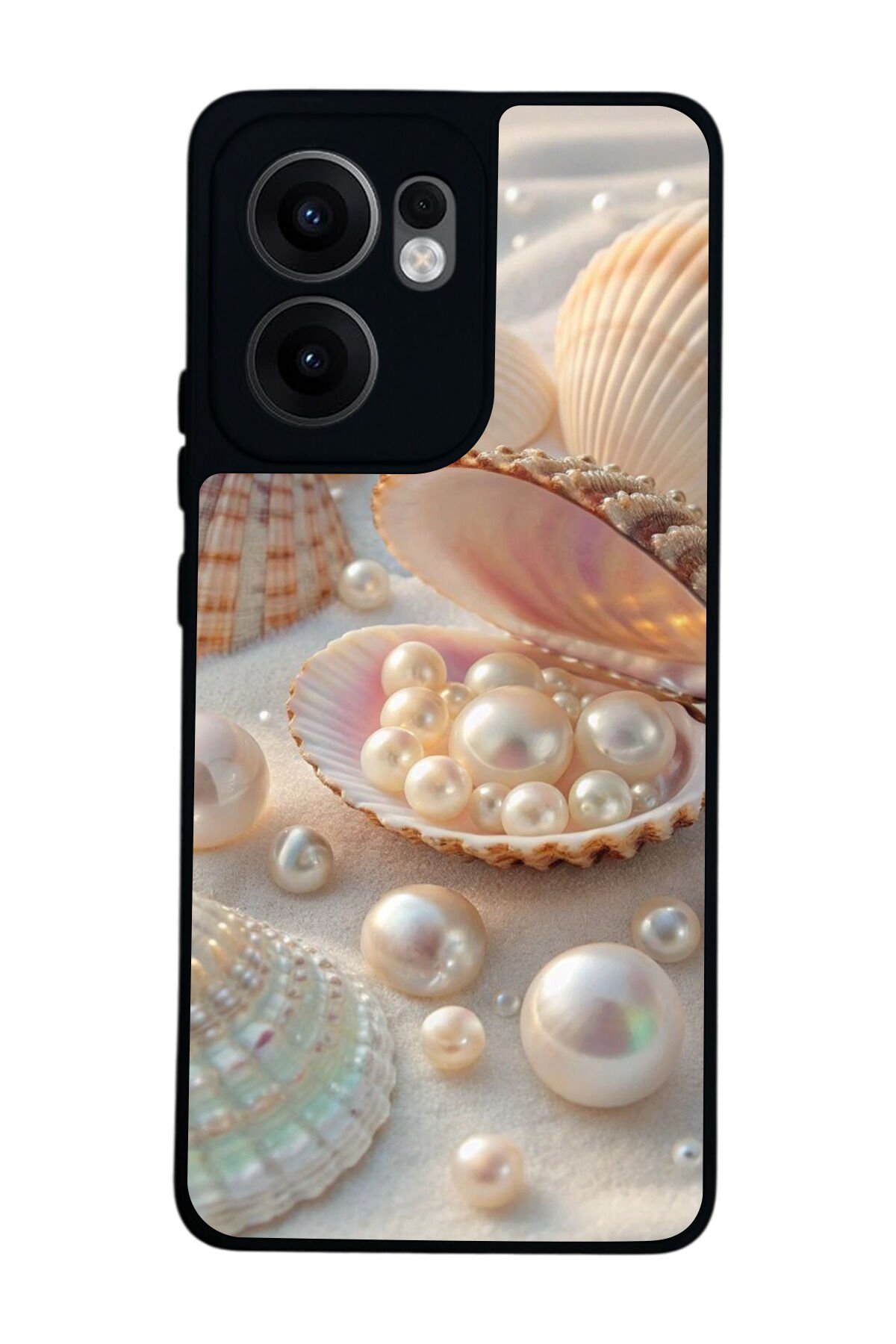 Oppo Reno 13F Uyumlu İnci Tasarımlı Glossy Premium Kılıf