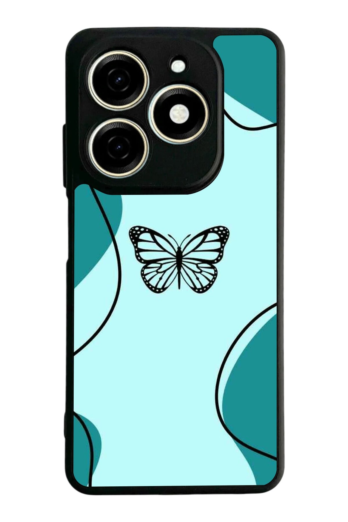 Infınıx Smart 8 Pro Uyumlu Kelebek Tasarımlı Glossy Premium Kılıf