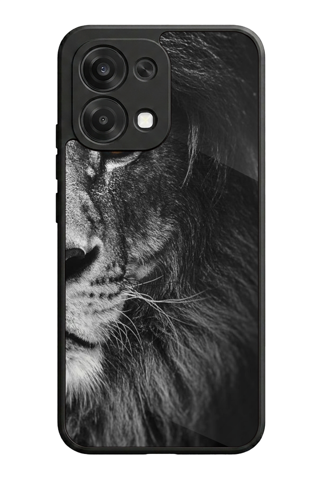 Oppo A6 Pro Uyumlu Aslan Tasarımlı Glossy Premium Kılıf