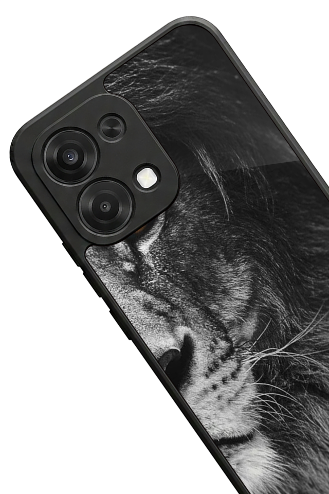 Oppo A6 Pro Uyumlu Aslan Tasarımlı Glossy Premium Kılıf