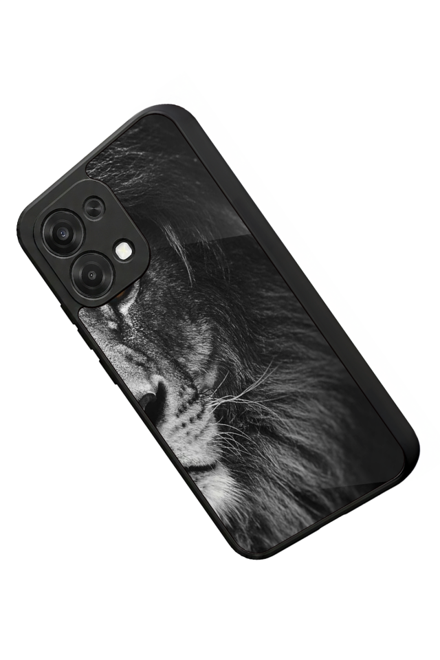 Oppo A6 Pro Uyumlu Aslan Tasarımlı Glossy Premium Kılıf