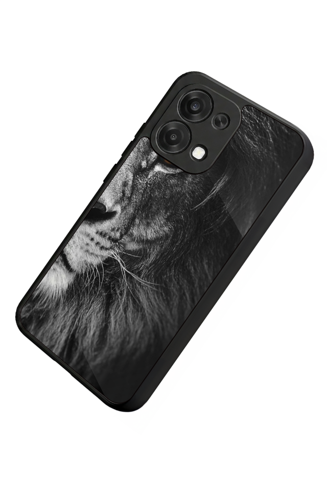 Oppo A6 Pro Uyumlu Aslan Tasarımlı Glossy Premium Kılıf