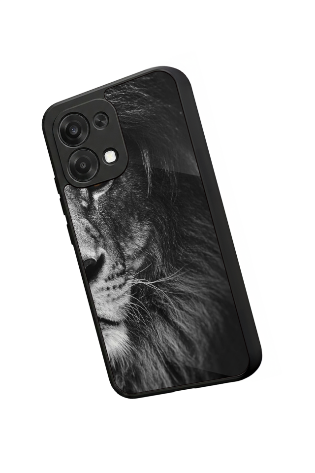 Oppo A6 Pro Uyumlu Aslan Tasarımlı Glossy Premium Kılıf