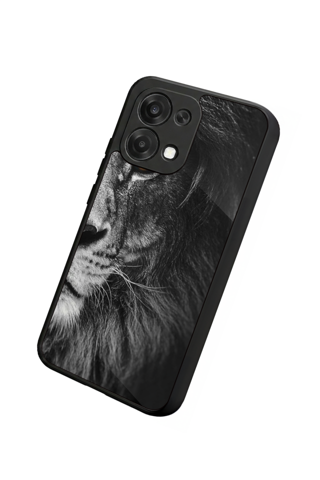 Oppo A6 Pro Uyumlu Aslan Tasarımlı Glossy Premium Kılıf