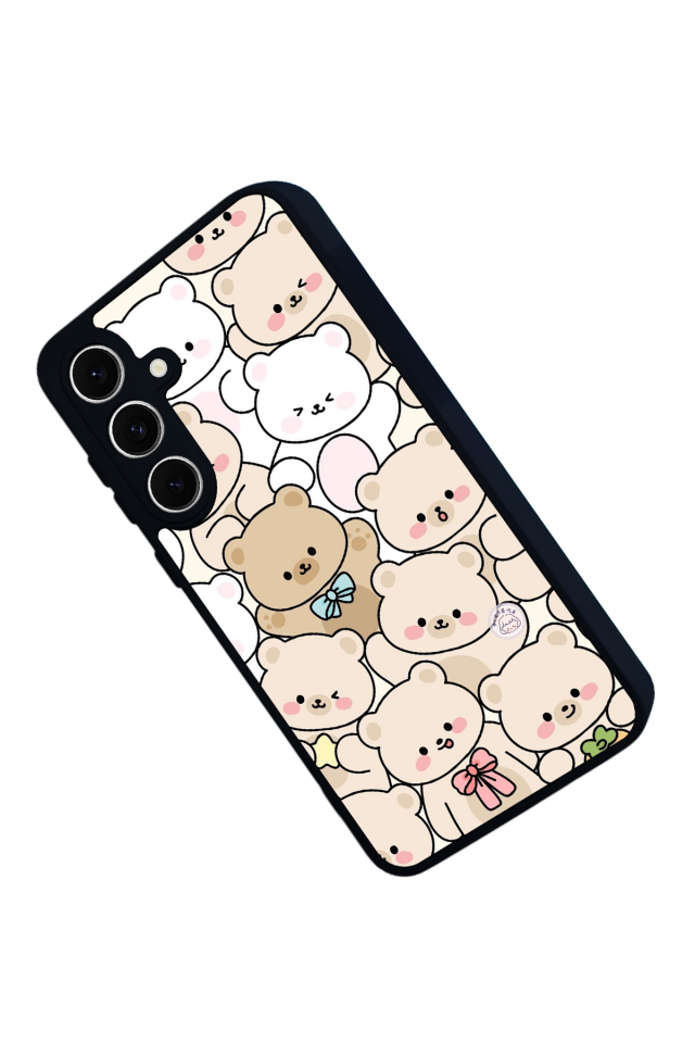 Samsung Galaxy S24 FE Uyumlu Ayı Tasarımlı Glossy Premium Kılıf