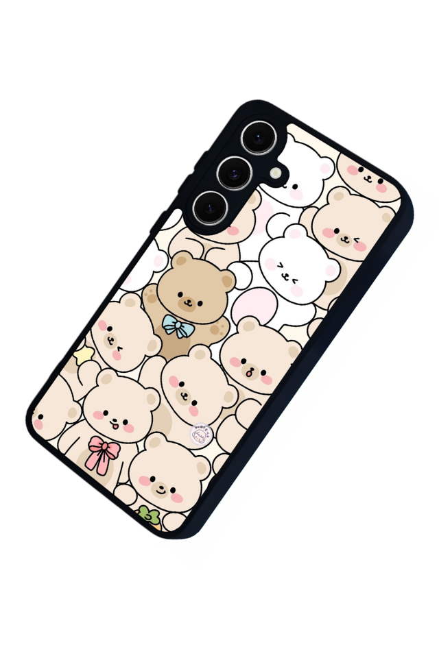 Samsung Galaxy S24 FE Uyumlu Ayı Tasarımlı Glossy Premium Kılıf