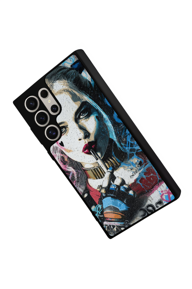 Samsung Galaxy S23 Ultra Uyumlu HarleyQueen Tasarımlı Glossy Premium Kılıf