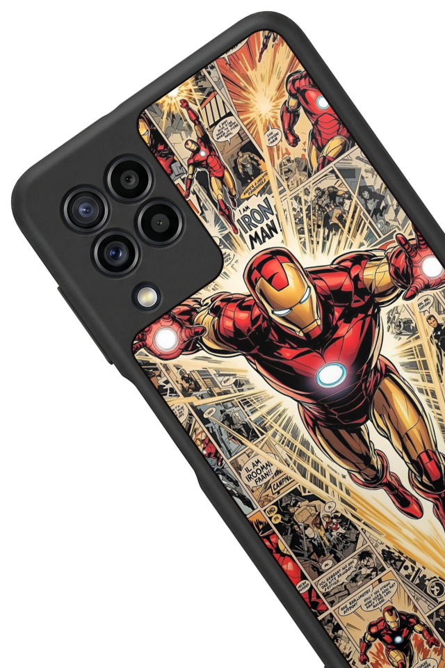 Samsung Galaxy M32 Uyumlu Iron Man ( Demir Adam ) Tasarımlı Glossy Premium Kılıf