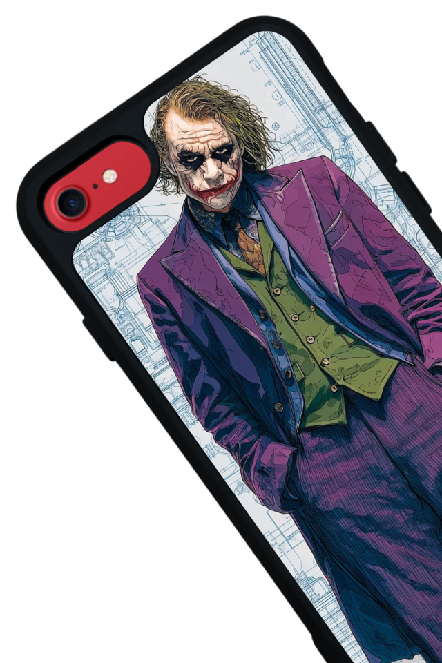 iPhone SE Uyumlu Joker Tasarımlı Glossy Premium Kılıf