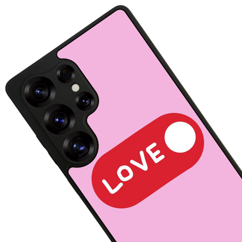 Samsung Galaxy S25 Ultra Uyumlu Kalp Love Tasarımlı Glossy Premium Kılıf