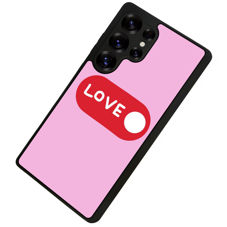 Samsung Galaxy S25 Ultra Uyumlu Kalp Love Tasarımlı Glossy Premium Kılıf