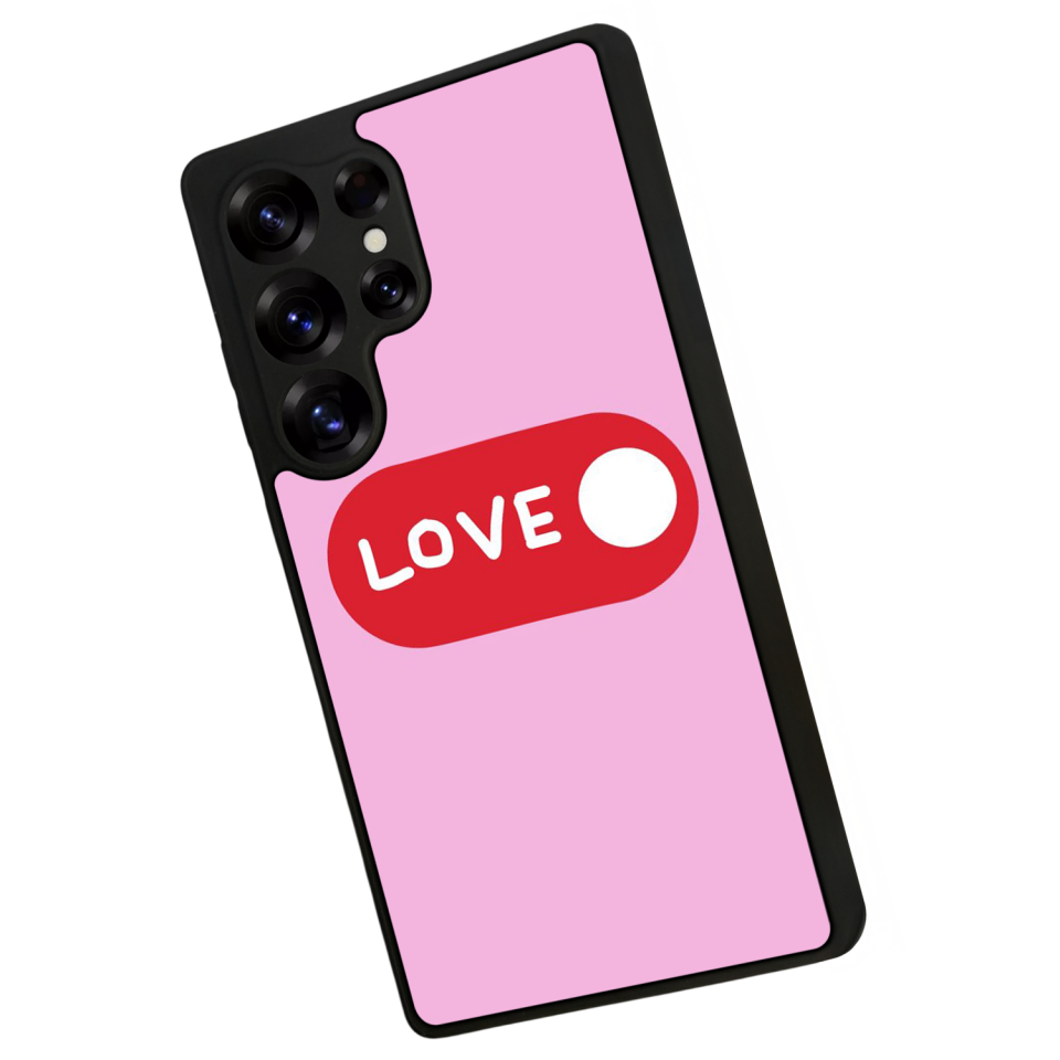 Samsung Galaxy S25 Ultra Uyumlu Kalp Love Tasarımlı Glossy Premium Kılıf