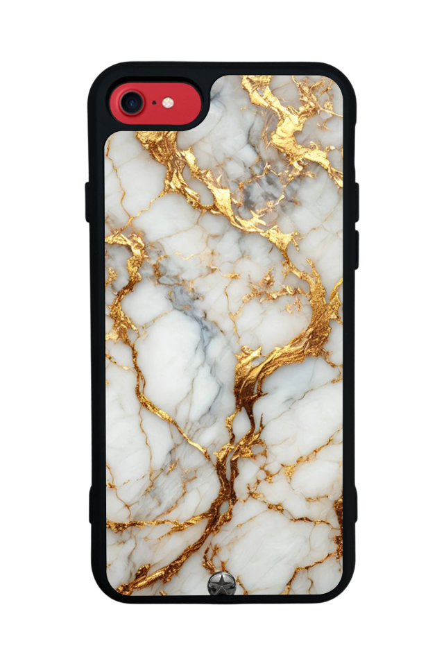 iPhone 8 Uyumlu Mermer Marble Tasarımlı Glossy Premium Kılıf