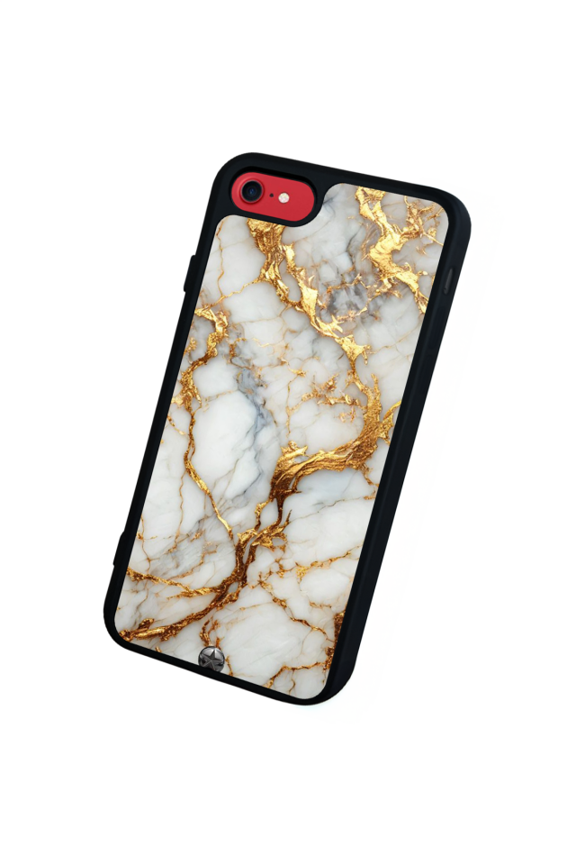 iPhone 8 Uyumlu Mermer Marble Tasarımlı Glossy Premium Kılıf