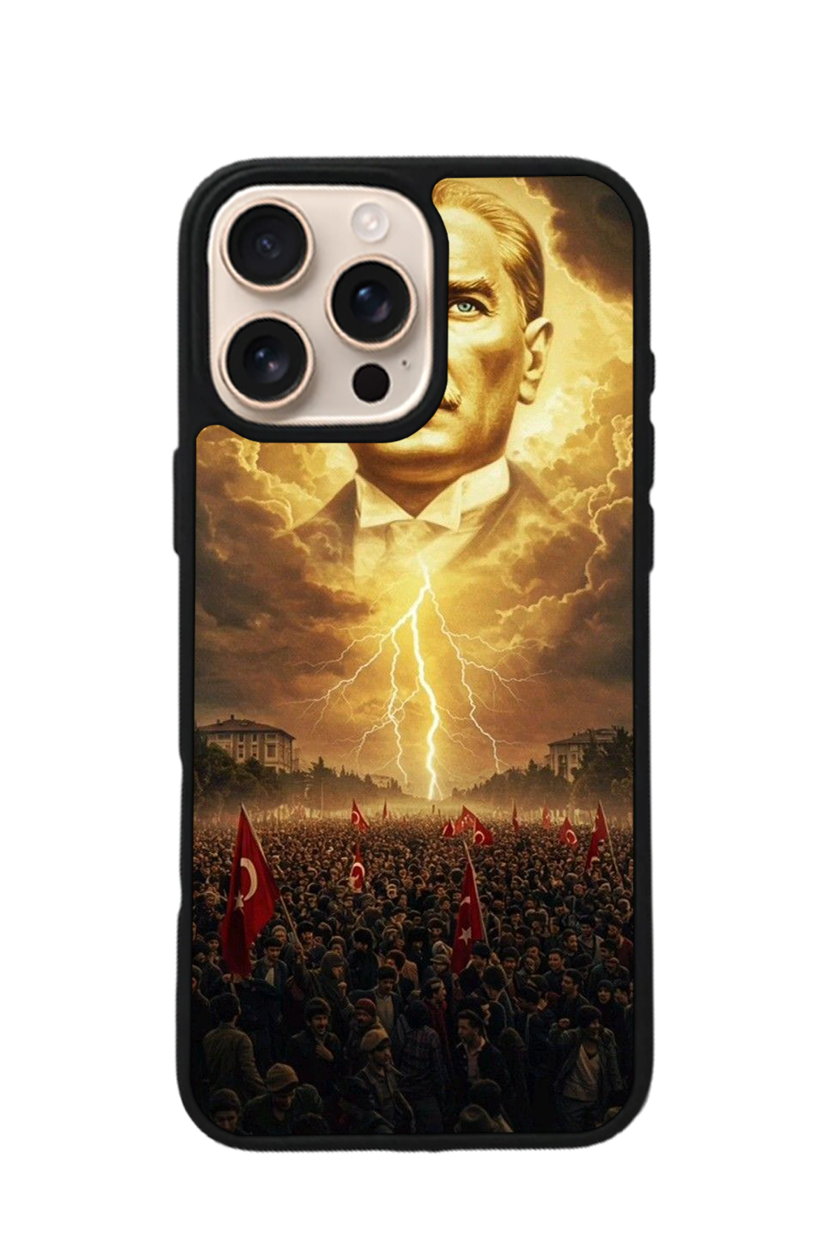 iPhone 16 Pro Uyumlu Mustafa Kemal Ataturk Tasarımlı Glossy Premium Kılıf