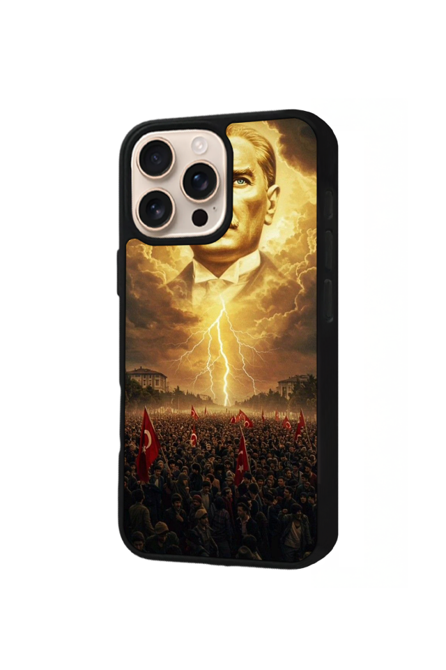 iPhone 16 Pro Uyumlu Mustafa Kemal Ataturk Tasarımlı Glossy Premium Kılıf